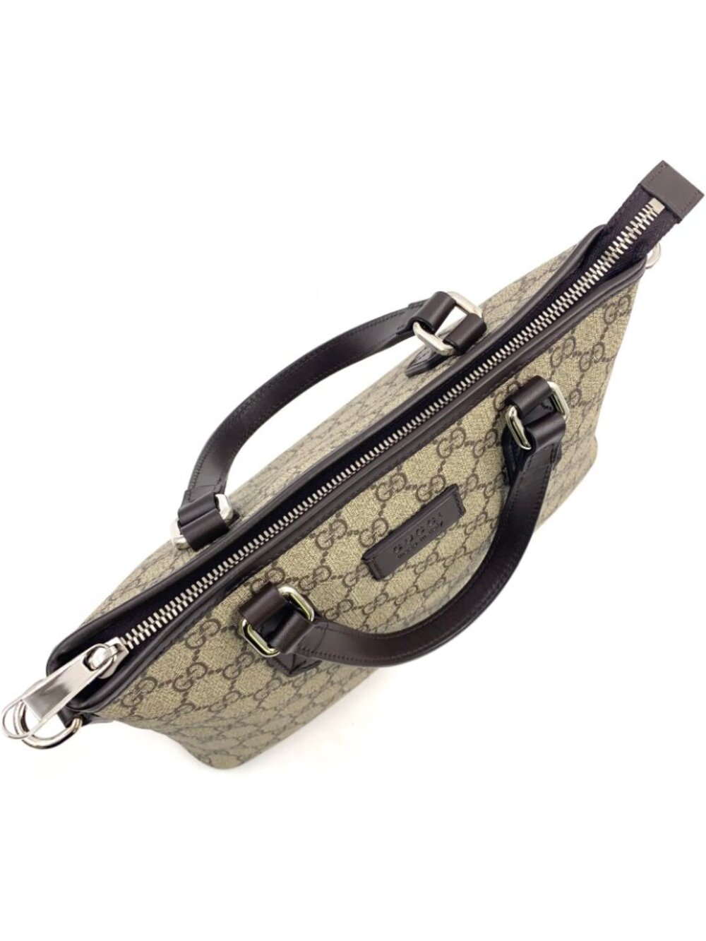 Gucci GG Blooms Shoulder Bag Leather Canvas Brown Silver - Picture 14 of 15
